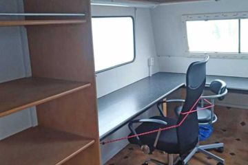 produkční přívěs interier