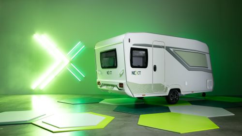 Exteriér nového obytného přívěsu NEXT