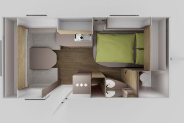 půdorys karavanu Next 380