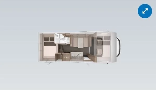 Knaus L!VE Traveller 650 DG - půdorys