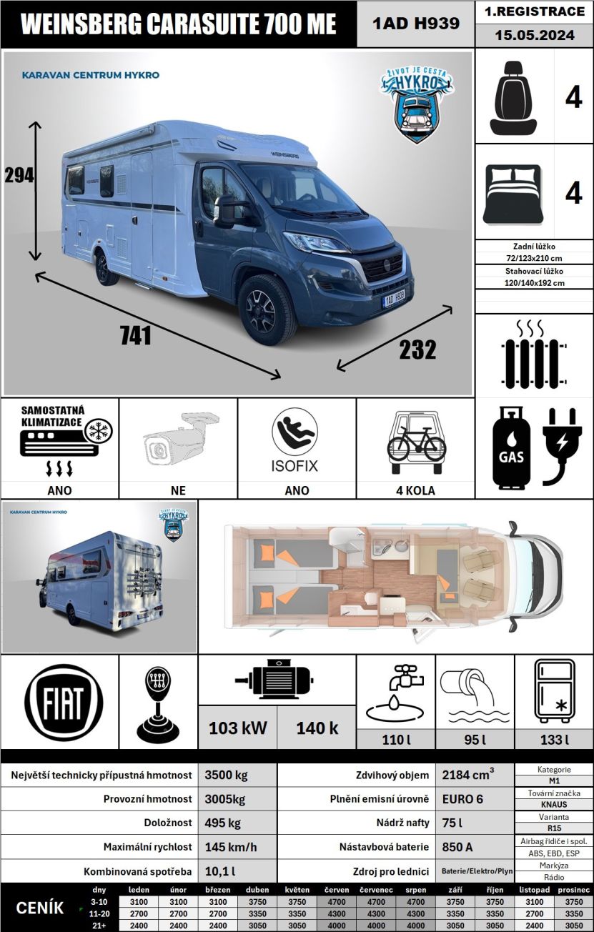 WEINSBERG CARASUITE 700 ME