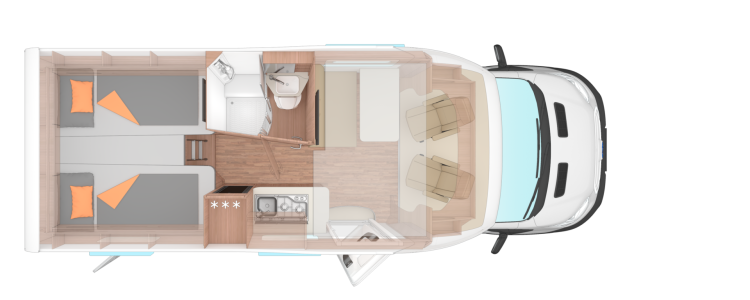 Weinsberg CaraSuite 650 MG - půdorys