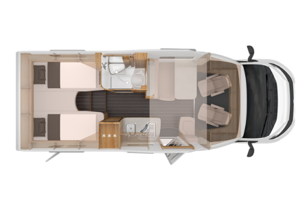 Knaus Sky Wave 650 MEG - půdorys