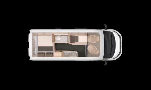 Knaus BoxStar 600 STREET - půdorys