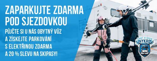 Lyžování bez starostí: obytným vozem přímo ke sjezdovce Herlíkovice