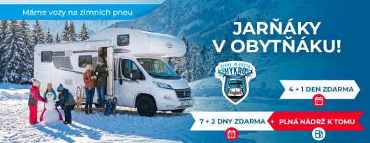 Jarňáky v obytňáku: Dny navíc zdarma a plná nádrž na cestu